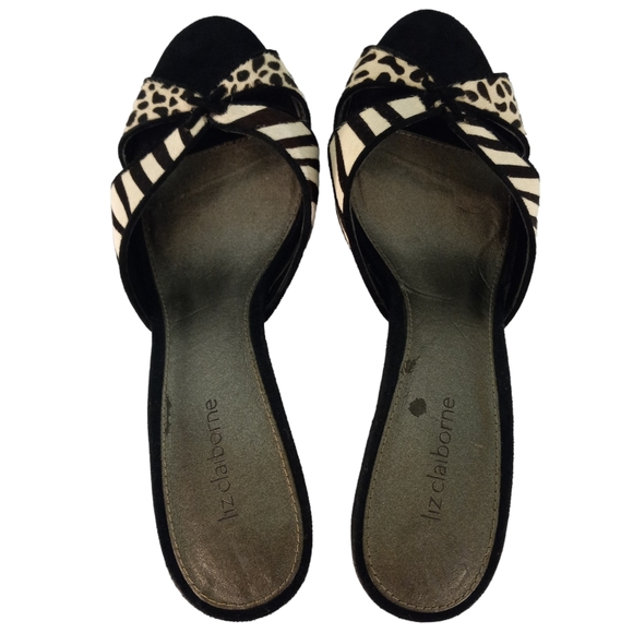 Liz Claiborne Animal Print Heeled Sandals | US 9 - Picture 3 of 8
